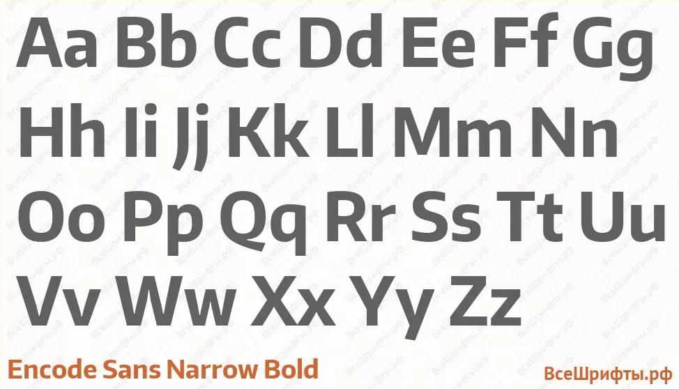 Шрифт Encode Sans Narrow Bold с латинскими буквами Шрифт Encode Sans Narrow Bold с латинскими буквами
