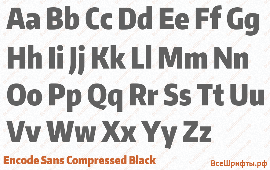 Шрифт Encode Sans Compressed Black с латинскими буквами Шрифт Encode Sans Compressed Black с латинскими буквами