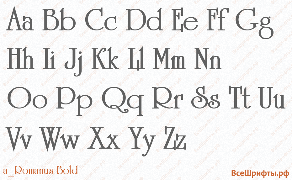 Шрифт a_Romanus Bold с латинскими буквами Шрифт a_Romanus Bold с латинскими буквами