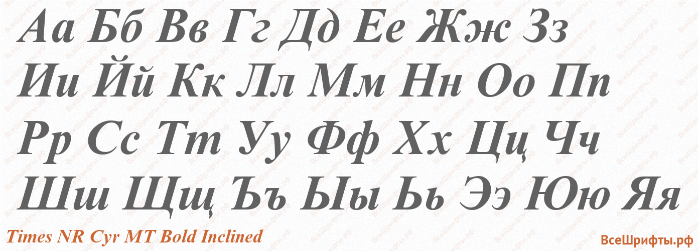 Шрифт Times NR Cyr MT Bold Inclined с русскими буквами Шрифт Times NR Cyr MT Bold Inclined с русскими буквами