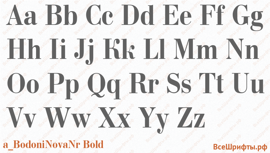 Шрифт a_BodoniNovaNr Bold с латинскими буквами Шрифт a_BodoniNovaNr Bold с латинскими буквами