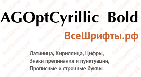 Шрифт AGOptCyrillic Bold