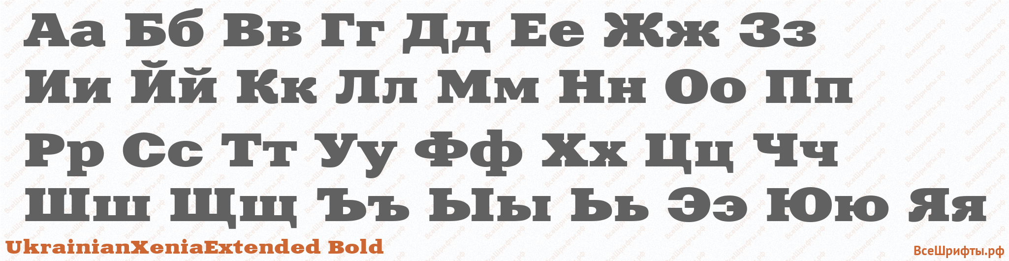Шрифт UkrainianXeniaExtended Bold с русскими буквами Шрифт UkrainianXeniaExtended Bold с русскими буквами