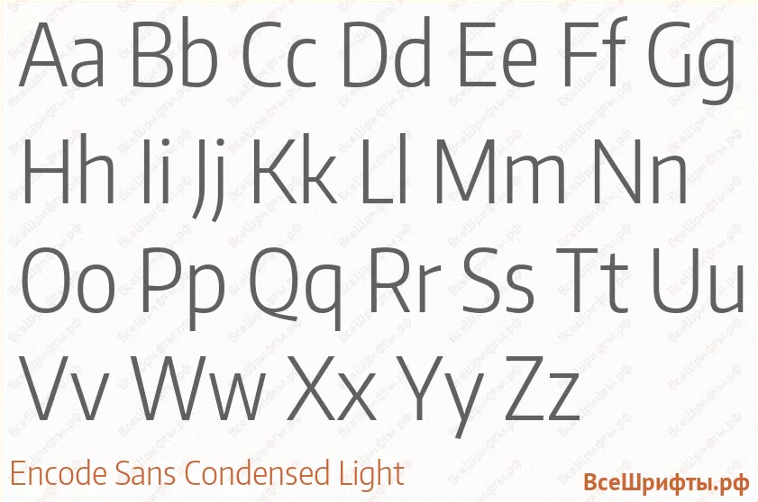 Шрифт Encode Sans Condensed Light с латинскими буквами Шрифт Encode Sans Condensed Light с латинскими буквами