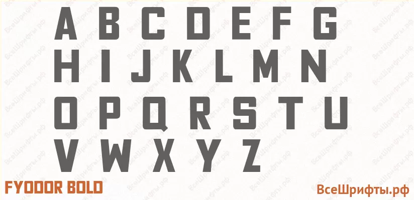 Шрифт Fyodor Bold с латинскими буквами Шрифт Fyodor Bold с латинскими буквами