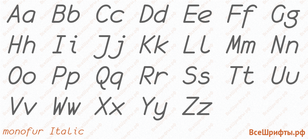 Шрифт monofur Italic с латинскими буквами Шрифт monofur Italic с латинскими буквами