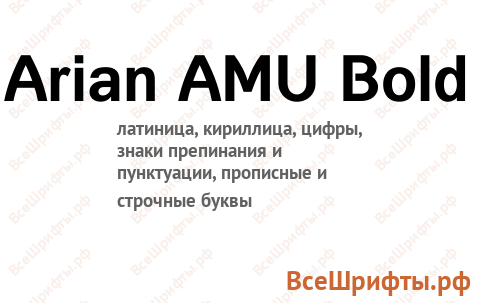 Шрифт Arian AMU Bold