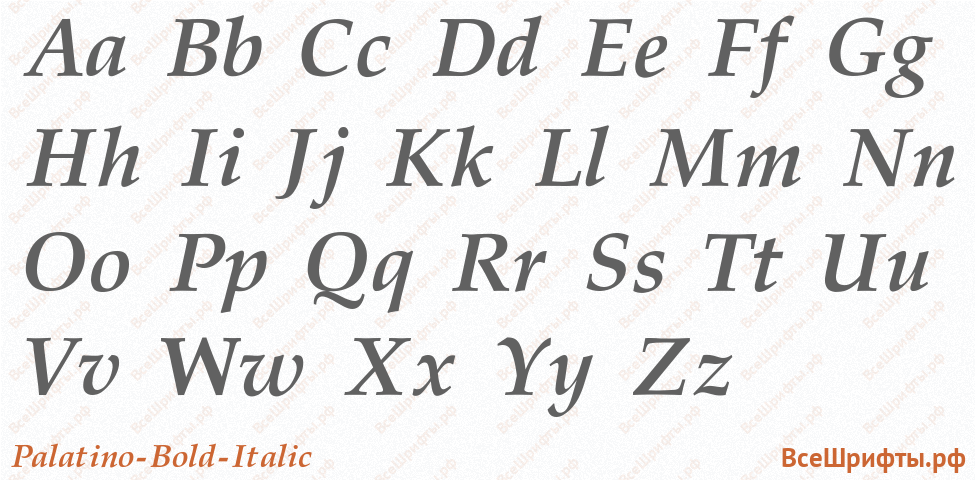 Шрифт Palatino-Bold-Italic с латинскими буквами Шрифт Palatino-Bold-Italic с латинскими буквами