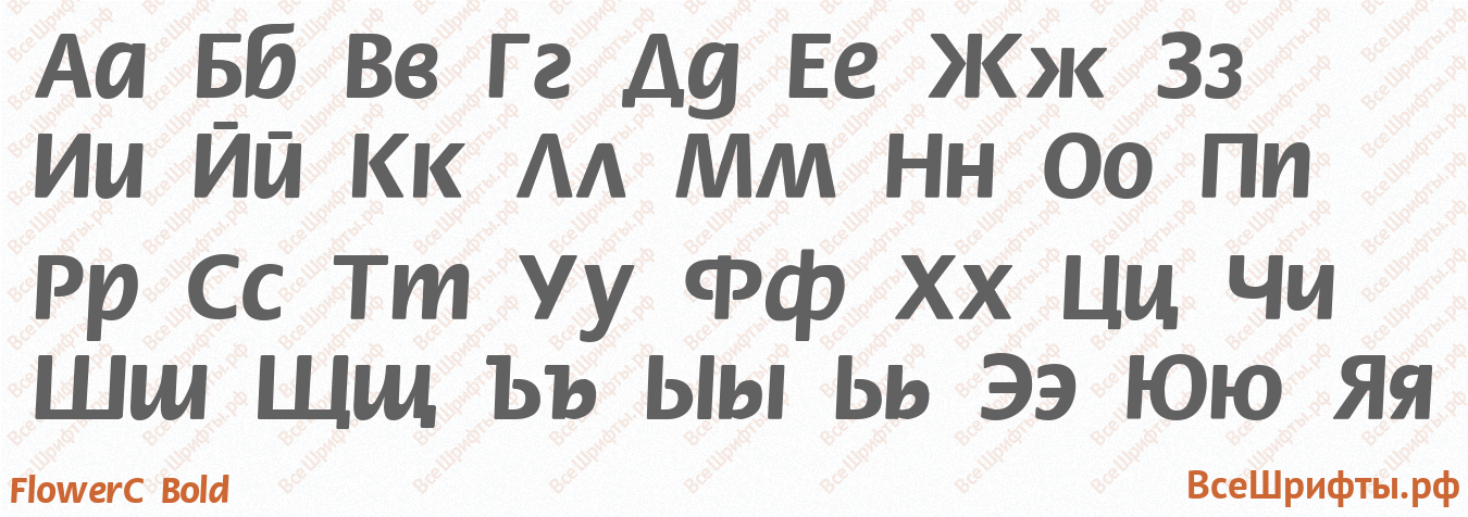 Шрифт FlowerC Bold с русскими буквами Шрифт FlowerC Bold с русскими буквами