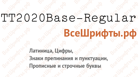 Шрифт TT2020 Base Style Regular