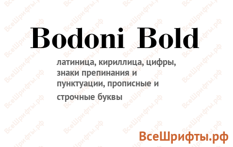 Шрифт Bodoni Bold