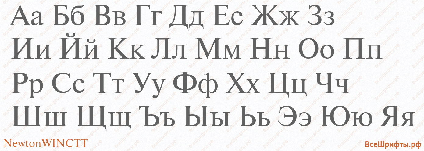 Шрифт NewtonWINCTT с русскими буквами Шрифт NewtonWINCTT с русскими буквами