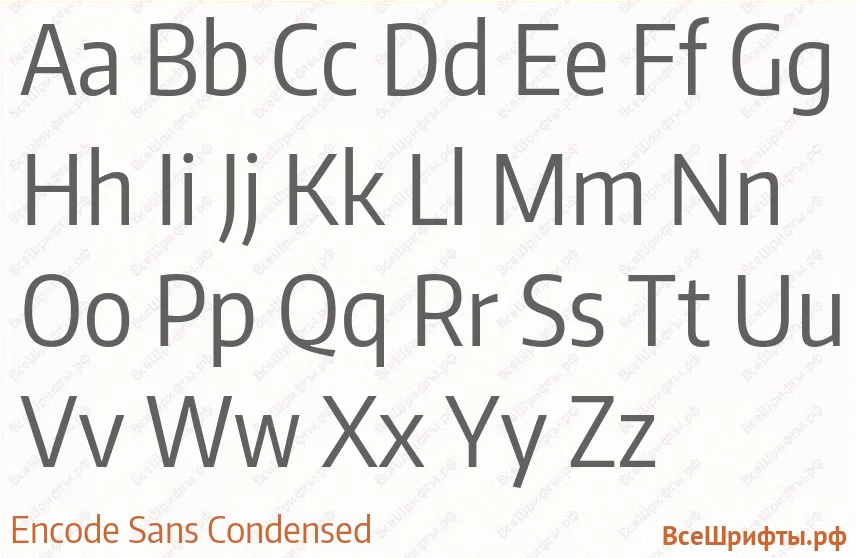 Шрифт Encode Sans Condensed с латинскими буквами Шрифт Encode Sans Condensed с латинскими буквами