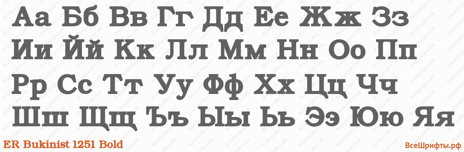 Шрифт ER Bukinist 1251 Bold с русскими буквами Шрифт ER Bukinist 1251 Bold с русскими буквами