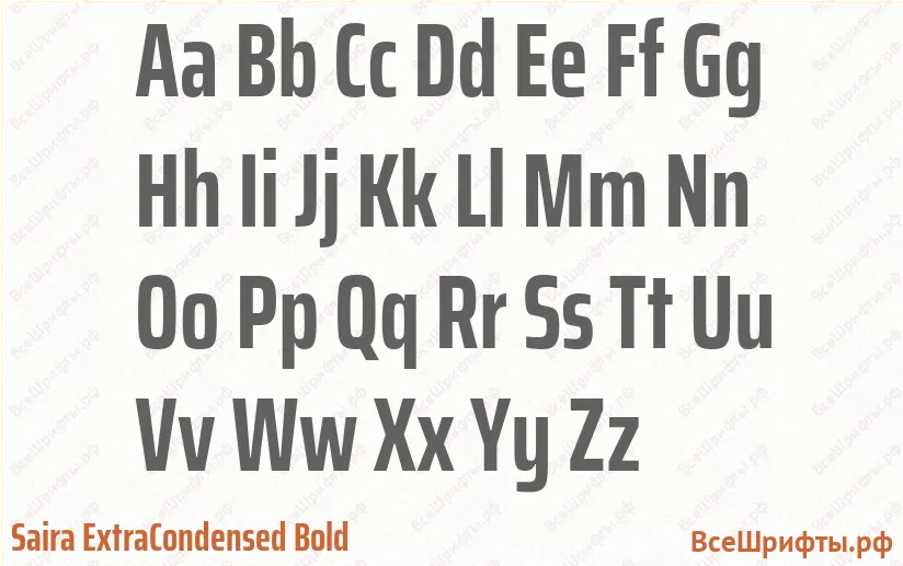 Шрифт Saira ExtraCondensed Bold с латинскими буквами Шрифт Saira ExtraCondensed Bold с латинскими буквами