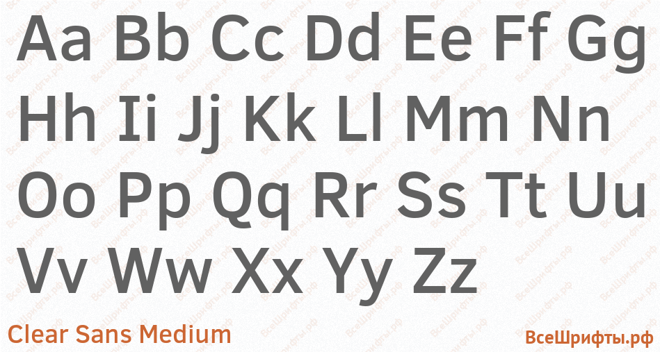 Шрифт Clear Sans Medium с латинскими буквами Шрифт Clear Sans Medium с латинскими буквами
