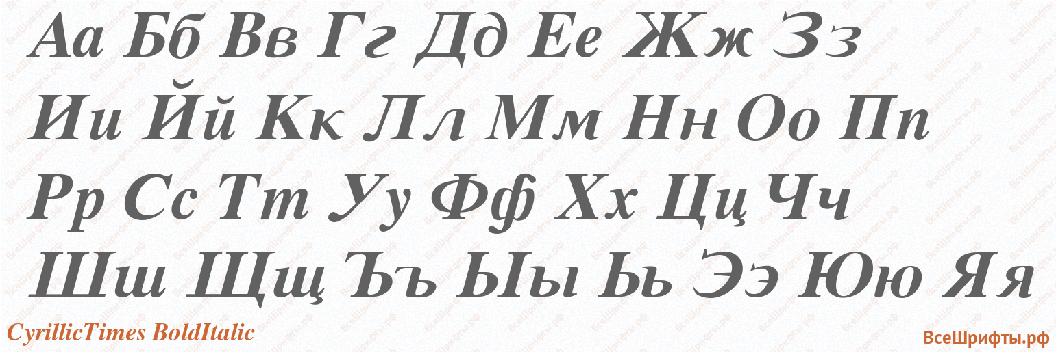 Шрифт CyrillicTimes BoldItalic с русскими буквами Шрифт CyrillicTimes BoldItalic с русскими буквами