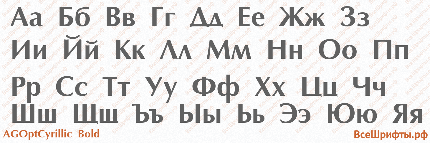 Шрифт AGOptCyrillic Bold с русскими буквами Шрифт AGOptCyrillic Bold с русскими буквами