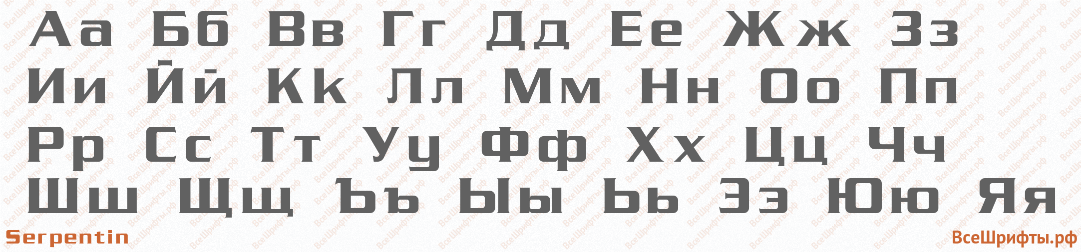Шрифт Serpentin с русскими буквами Шрифт Serpentin с русскими буквами