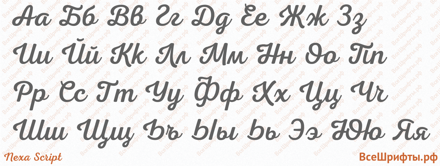 Шрифт Nexa Script с русскими буквами Шрифт Nexa Script с русскими буквами