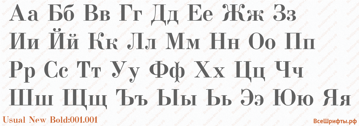Шрифт Usual New Bold:001.001 с русскими буквами Шрифт Usual New Bold:001.001 с русскими буквами