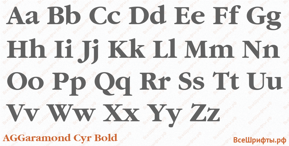 Шрифт AGGaramond Cyr Bold с латинскими буквами Шрифт AGGaramond Cyr Bold с латинскими буквами