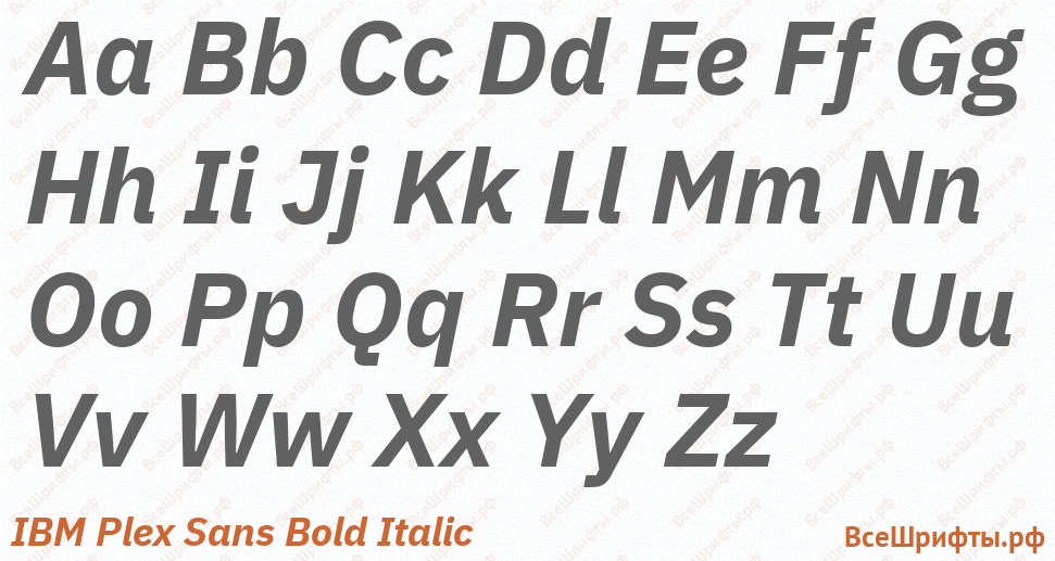 Шрифт IBM Plex Sans Bold Italic с латинскими буквами Шрифт IBM Plex Sans Bold Italic с латинскими буквами