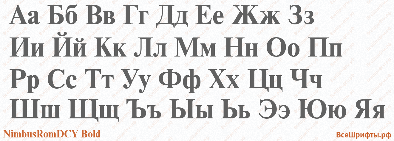 Шрифт NimbusRomDCY Bold с русскими буквами Шрифт NimbusRomDCY Bold с русскими буквами