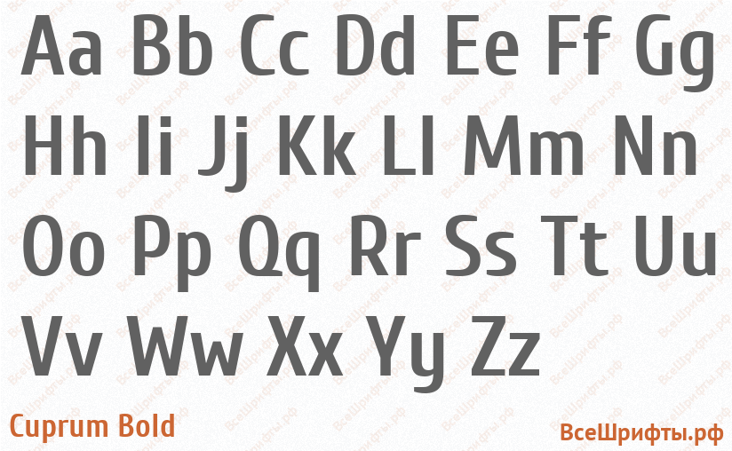 Шрифт Cuprum Bold с латинскими буквами Шрифт Cuprum Bold с латинскими буквами