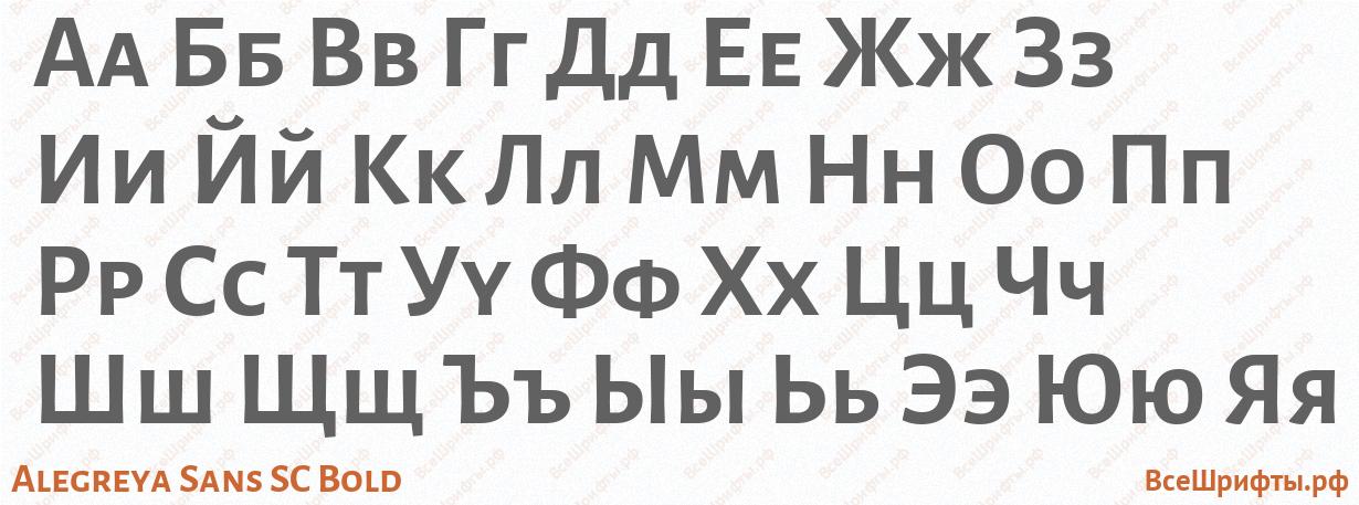 Шрифт Alegreya Sans SC Bold с русскими буквами Шрифт Alegreya Sans SC Bold с русскими буквами