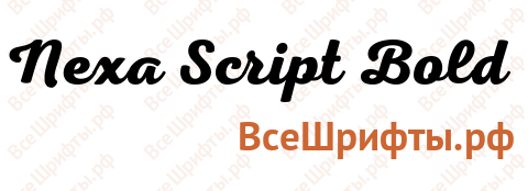 Шрифт Nexa Script Bold