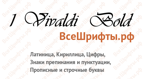 Шрифт 1 Vivaldi Bold