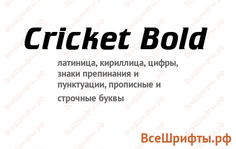 Шрифт Cricket Bold