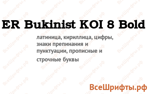 Шрифт ER Bukinist KOI 8 Bold