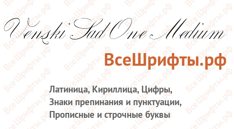 Шрифт Venski Sad One Medium