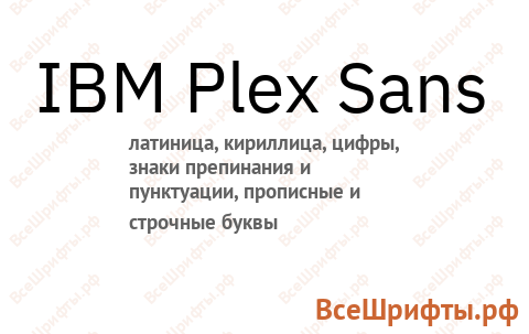 Шрифт IBM Plex Sans
