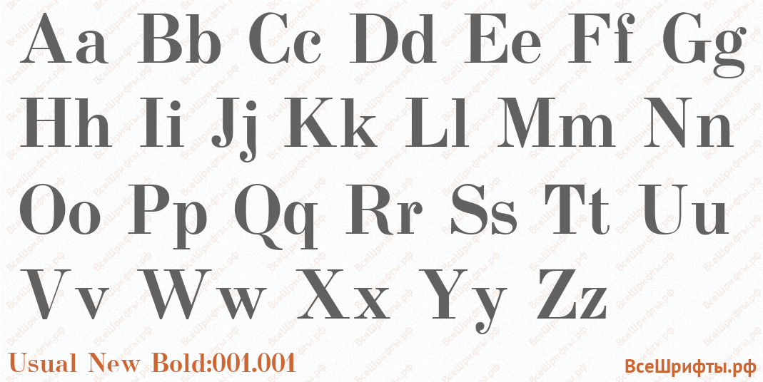 Шрифт Usual New Bold:001.001 с латинскими буквами Шрифт Usual New Bold:001.001 с латинскими буквами