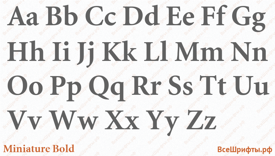 Шрифт Miniature Bold с латинскими буквами Шрифт Miniature Bold с латинскими буквами