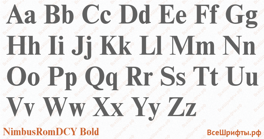 Шрифт NimbusRomDCY Bold с латинскими буквами Шрифт NimbusRomDCY Bold с латинскими буквами