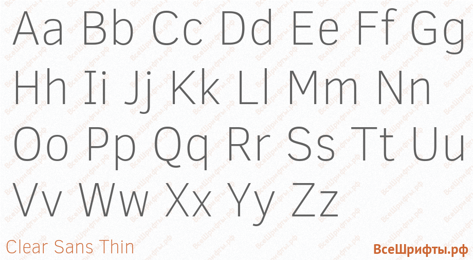 Шрифт Clear Sans Thin с латинскими буквами Шрифт Clear Sans Thin с латинскими буквами