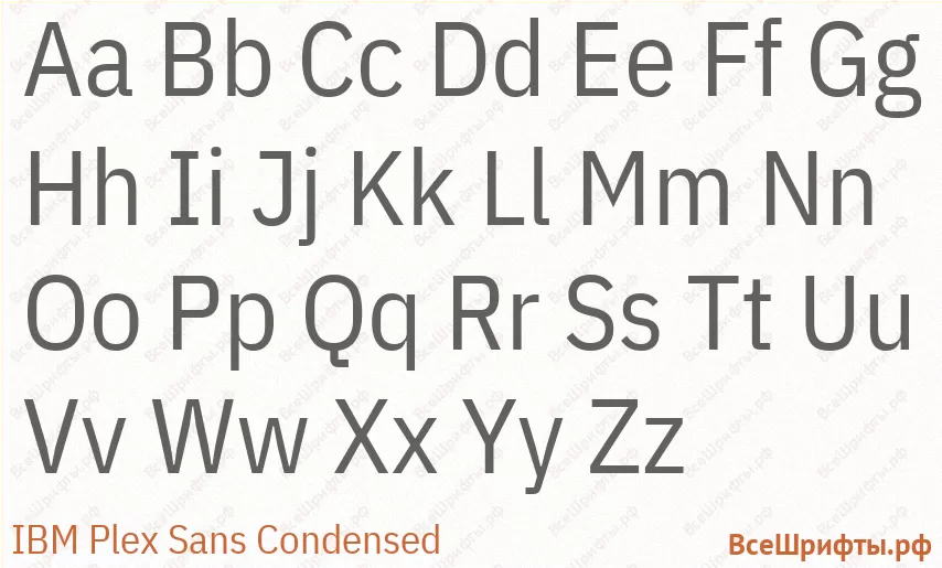 Шрифт IBM Plex Sans Condensed с латинскими буквами Шрифт IBM Plex Sans Condensed с латинскими буквами