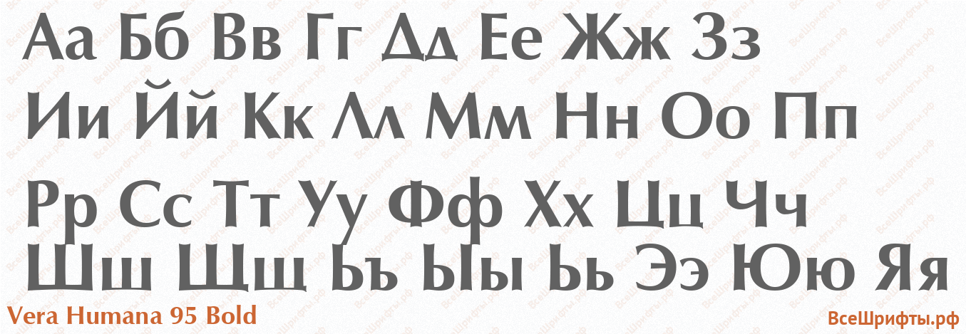 Шрифт Vera Humana 95 Bold с русскими буквами Шрифт Vera Humana 95 Bold с русскими буквами