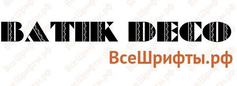 Шрифт Batik Deco