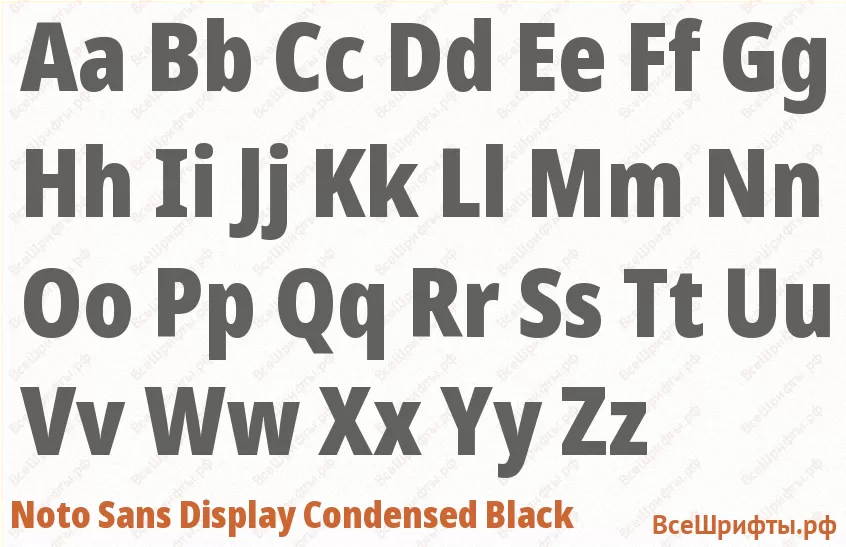 Шрифт Noto Sans Display Condensed Black с латинскими буквами Шрифт Noto Sans Display Condensed Black с латинскими буквами