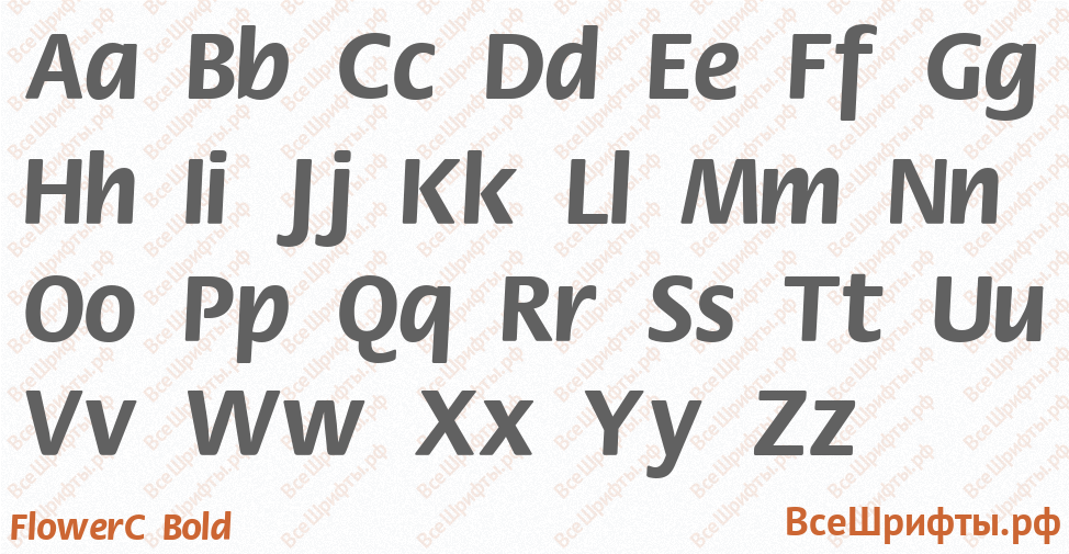 Шрифт FlowerC Bold с латинскими буквами Шрифт FlowerC Bold с латинскими буквами