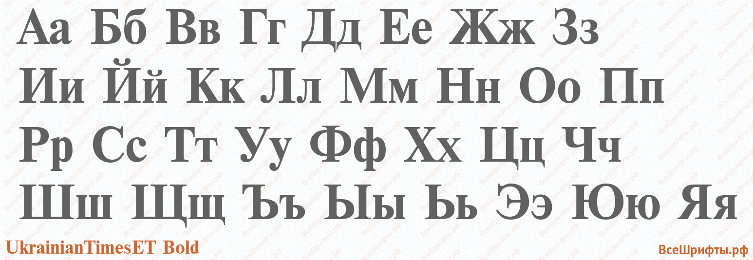 Шрифт UkrainianTimesET Bold с русскими буквами Шрифт UkrainianTimesET Bold с русскими буквами