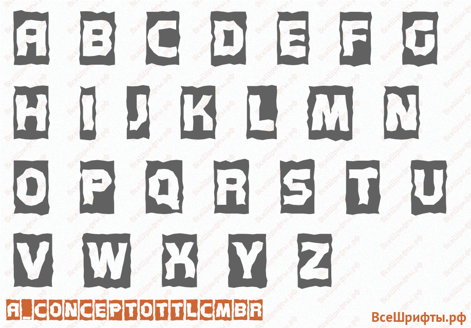 Шрифт a_ConceptoTtlCmBr с латинскими буквами Шрифт a_ConceptoTtlCmBr с латинскими буквами