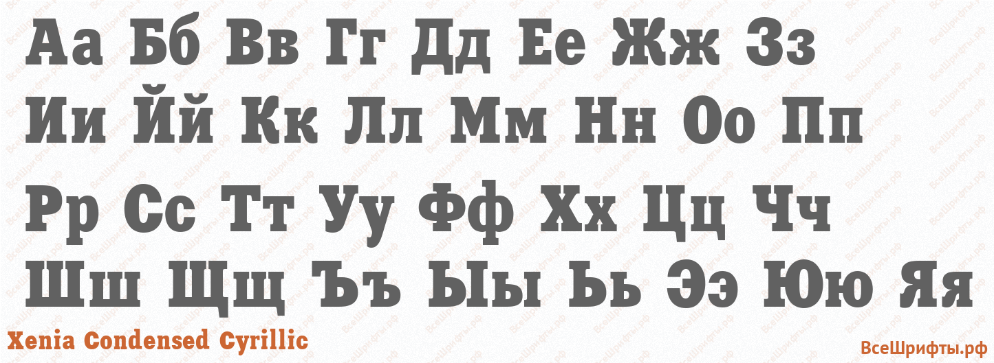 Шрифт Xenia Condensed Cyrillic с русскими буквами Шрифт Xenia Condensed Cyrillic с русскими буквами