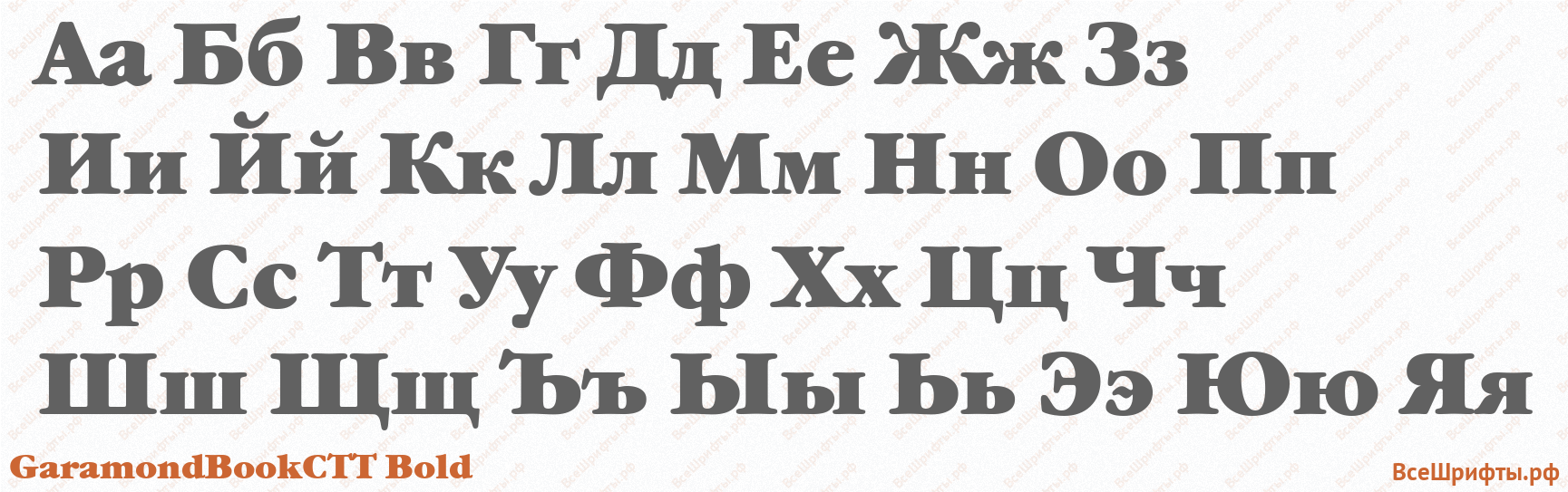 Шрифт GaramondBookCTT Bold с русскими буквами Шрифт GaramondBookCTT Bold с русскими буквами