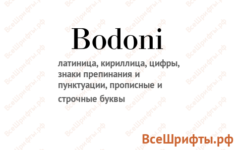 Шрифт Bodoni
